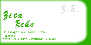 zita reke business card